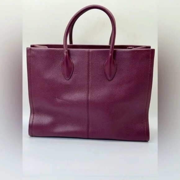 Michael Kors Mirella Large Pebbled Leather Tote – Deep Plum Pebbled Leather - Picture 3 of 7